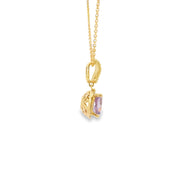 Amethyst and Diamond Pendant