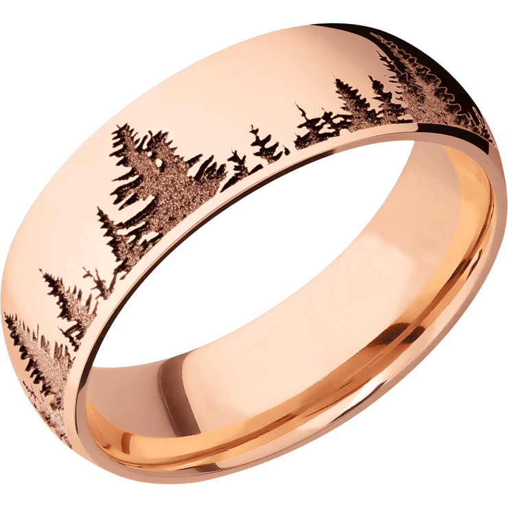 18K Rose Gold + Polish Finish