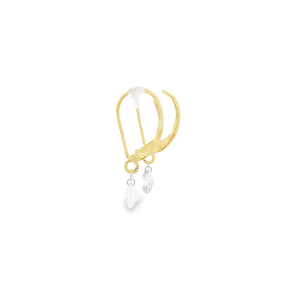 Yellow Gold Lab Grown Diamonds Drop Earrings