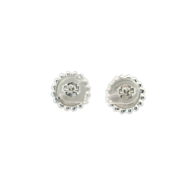 Sunflower Button Earrings with Diamonds