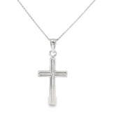White Gold Crucifix Necklace