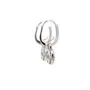 18 Karat White Gold Diamond Drop Earrings