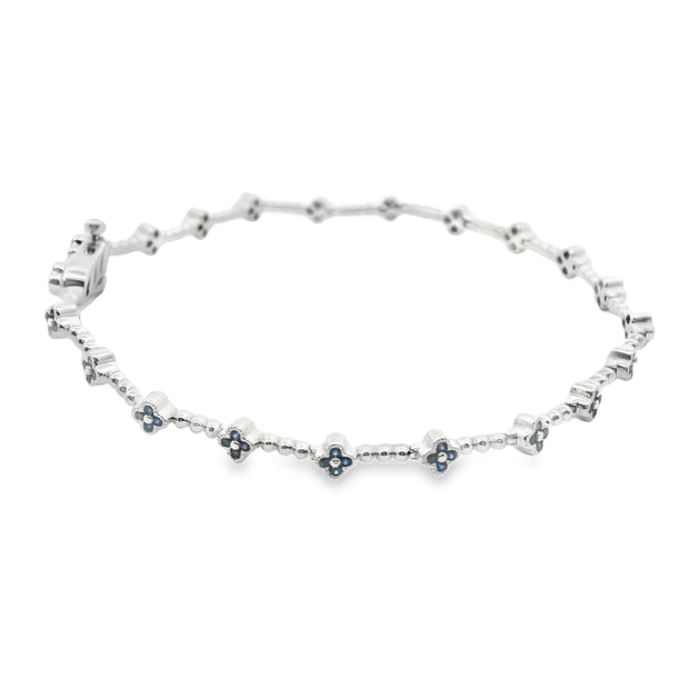 Sapphire Clover Bracelet