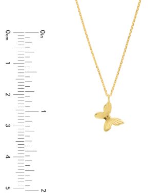 Yellow Gold Petite Butterfly Necklace