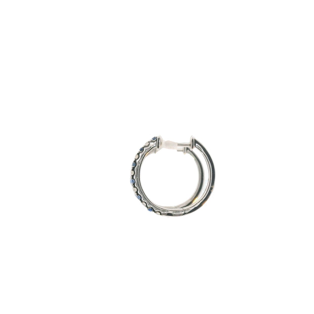 Huggies with Sapphires and Diamonds
