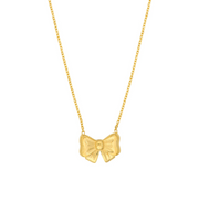 Yellow Gold Bow Necklace