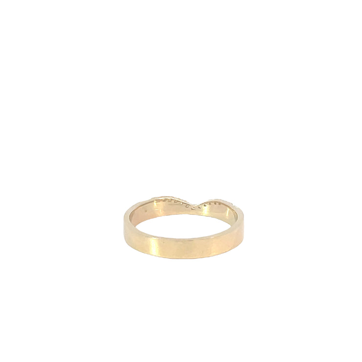 Yellow Gold Diamond Contour Ring