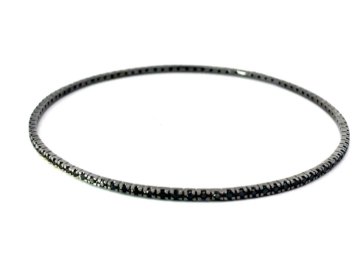 Black Diamond Bangle Bracelet