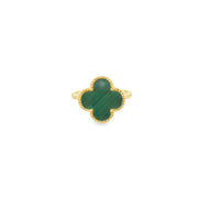 Malachite Clover Ring