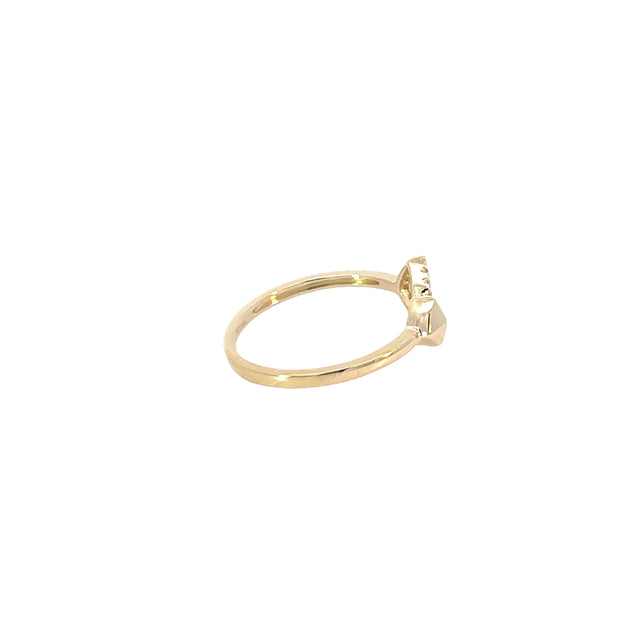 Yellow Gold Petite Diamond Ring