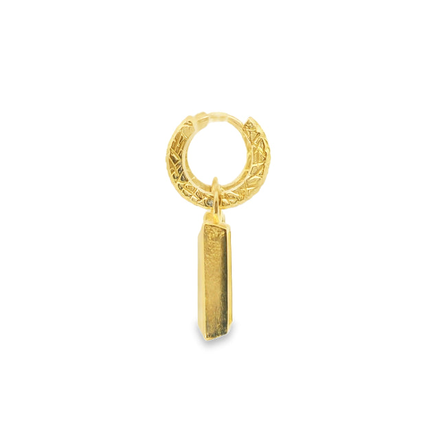 Vermeil Huggies with Moonstone Charms