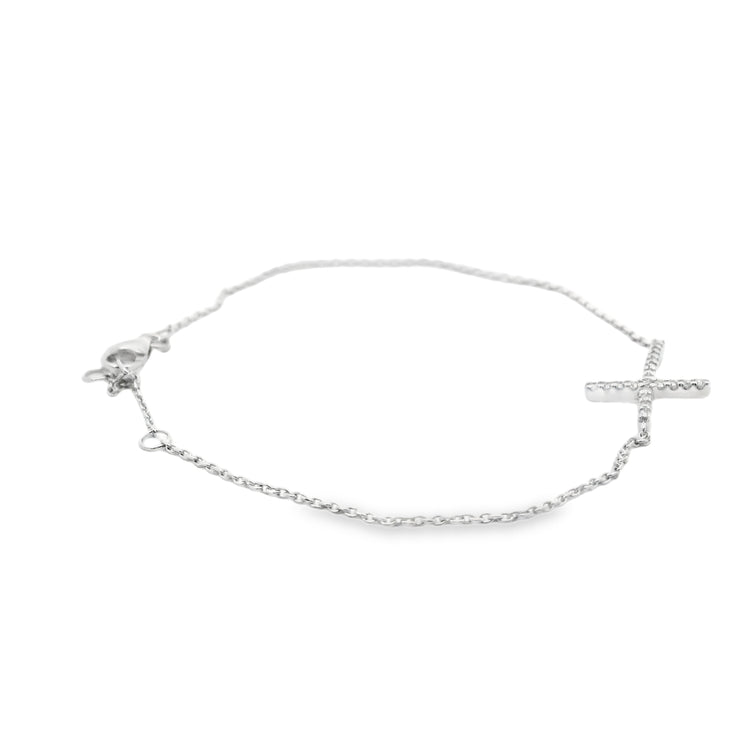 Diamond Cross Chain Bracelet