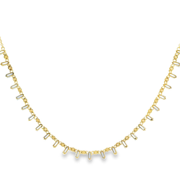 Sapphire and Diamond Tennis Necklace