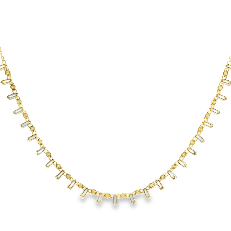 Sapphire and Diamond Tennis Necklace