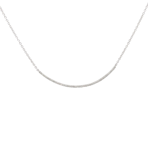 Diamond Curved Bar Necklace