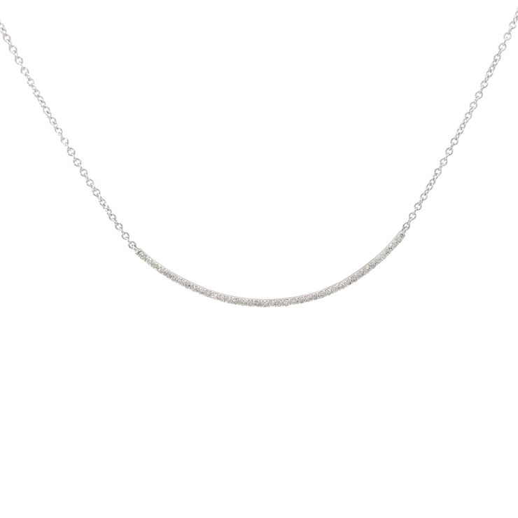Diamond Curved Bar Necklace