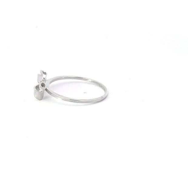 White Gold Diamond Bow Ring