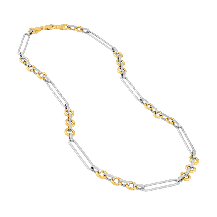 Two Tone Open Link Necklace