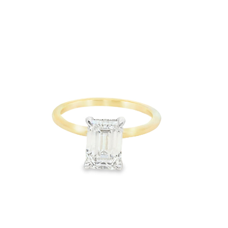 2.00 CT. Emerald Cut Lab Grown Diamond Engagement Ring