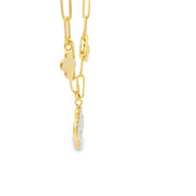 Clover Paperclip Link Necklace