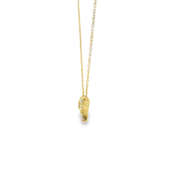 Diamond Pave Bow Pendant
