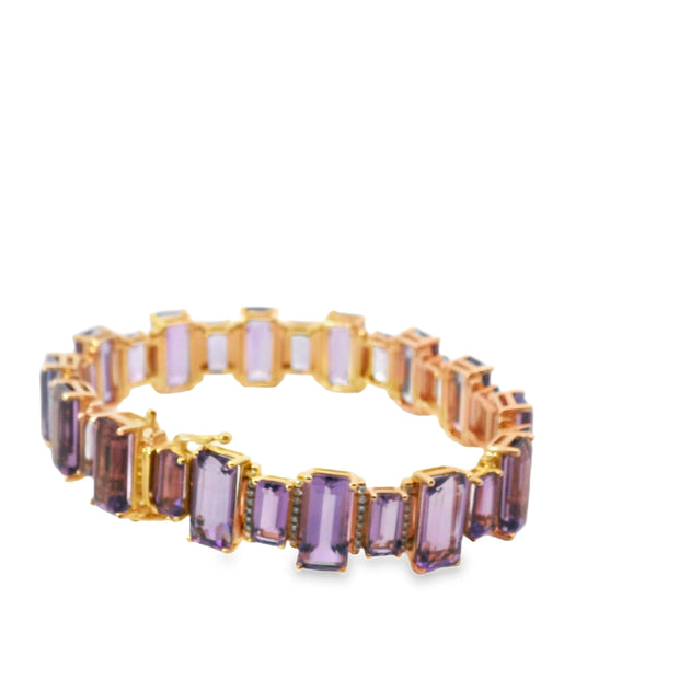 Amethyst and Diamond Bracelet