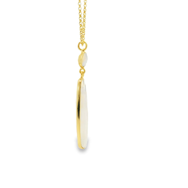 Vermeil Rainbow Moonstone Pendant