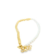 Pearl and Diamond Beaded Bracelet