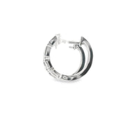 Emerald Cut Bezel Set Diamond Huggies