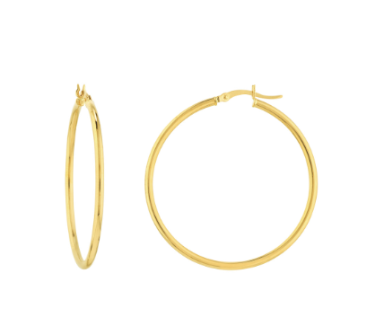 Yellow Gold Polished Hoops