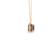 Amethyst and Diamond Halo Pendant