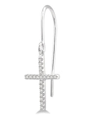 Cross Petite Diamond Fashion Earrings