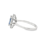 Tanzanite Ring with Diamond Halo