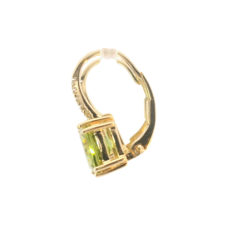 Drop Earrings with Peridot and Diamonds