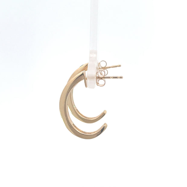 Diamond Emerald Channel Hoops