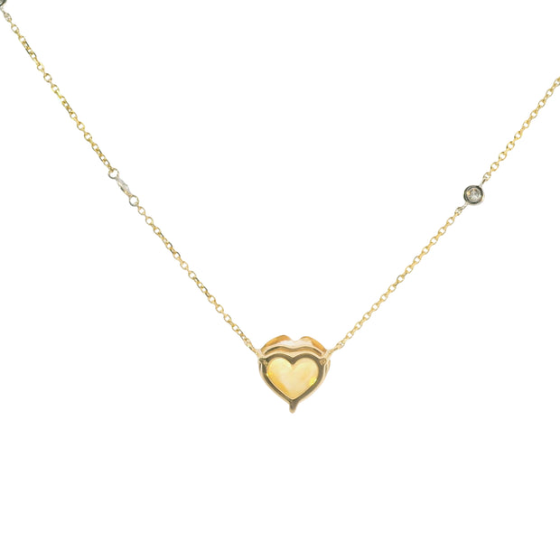 Citrine Heart Pendant