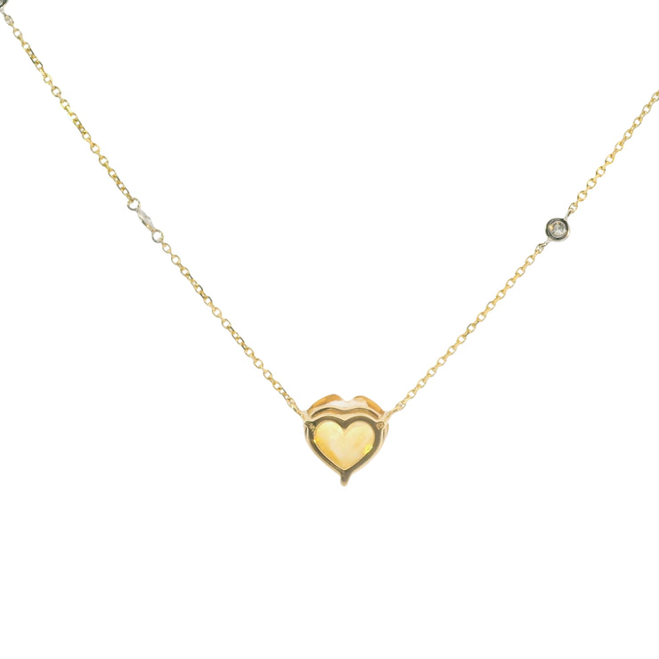 Citrine Heart Pendant