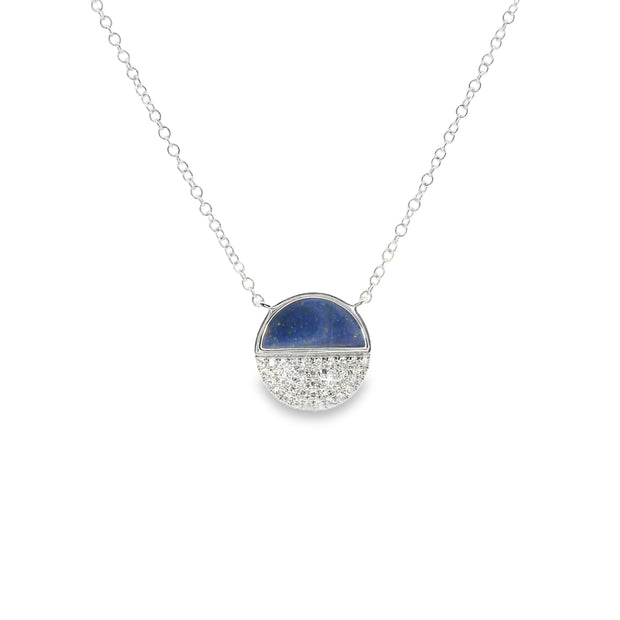 Lapis and Diamond Pendant