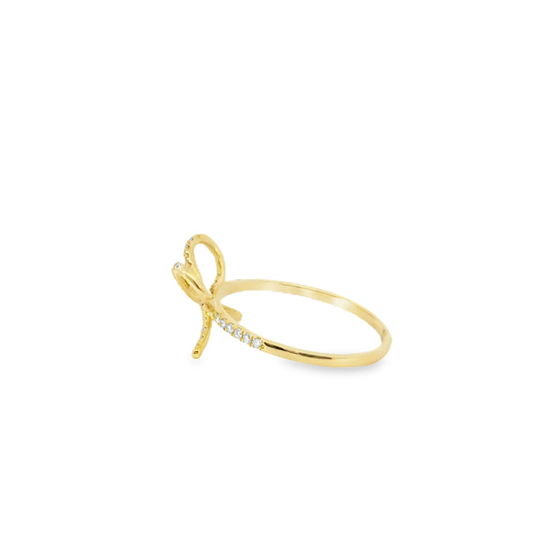 Diamond Pave Bow Ring