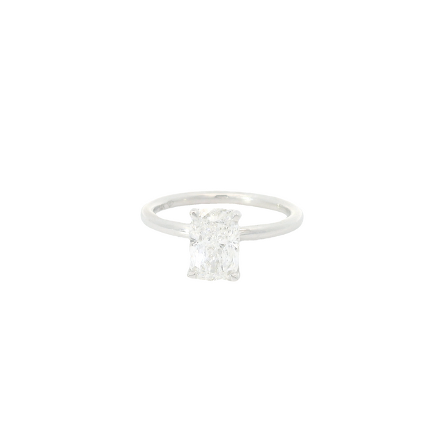 14 Karat White Gold Lab Grown Engagement Ring