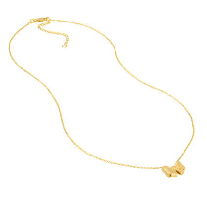 Yellow Gold Bow Necklace