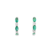 Emerald and Diamond Huggies