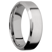 14K White Gold + Satin , Polish Finish