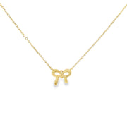 Diamond Pave Bow Pendant