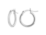 White Gold Polished Hoop