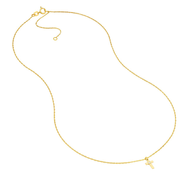 Mini Diamond Cross Necklace