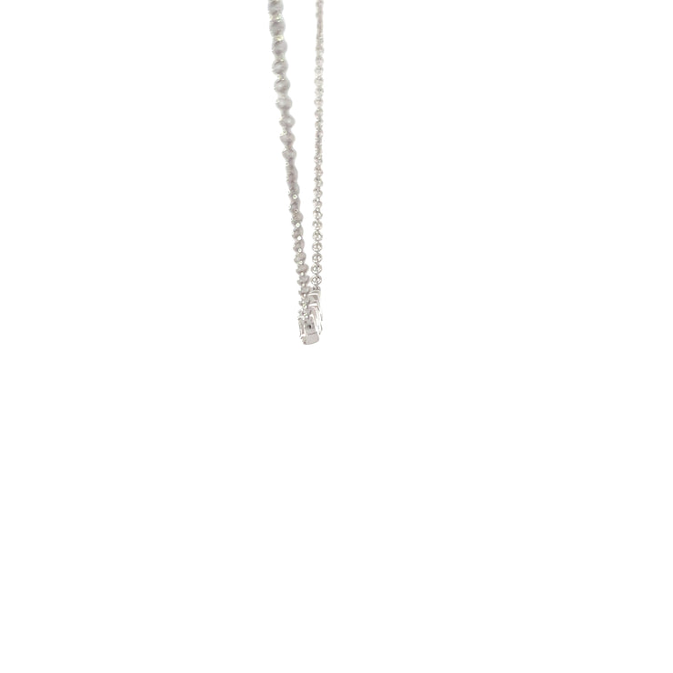 White Modern Electrum Diamond Illusion Necklace