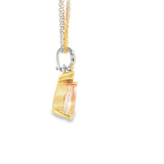Morganite and Diamond Pendant