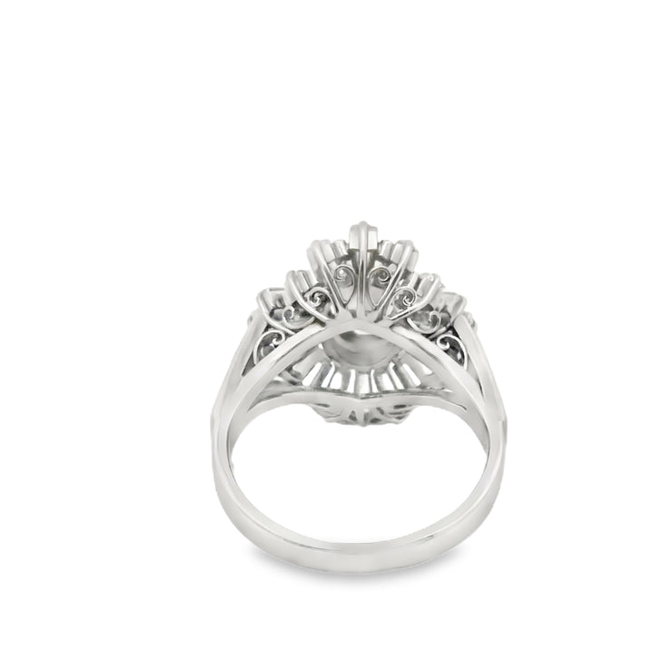 Alexandrite and Diamond Ballerina Ring