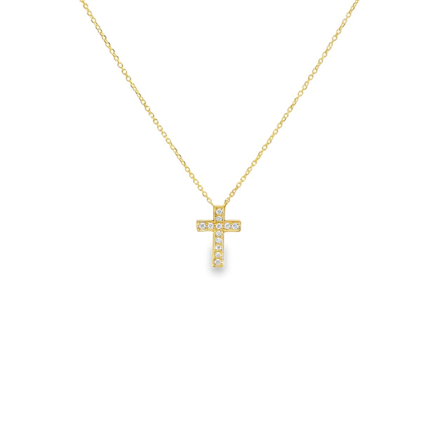 Mini Diamond Cross Pendant